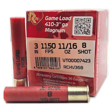 410 Gauge – Rio 3″ Game Load 8 Shot Magnum – 25 Rounds