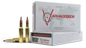 Nosler Varmageddon 6.5mm Creedmoor 90 Grain Flat Base Tipped Brass Cased 500 rounds