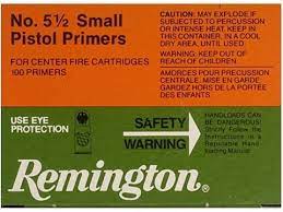 Remington 5 1/2 Primers Small Pistol Box of 1000 (10 Trays of 100)