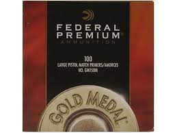 Federal 150 Primers Premium Gold Medal Large Pistol Match Box of 1000 (10 Trays of 100)