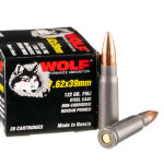 500 Rounds of 7.62x39mm Ammo by Wolf – 122gr FMJ