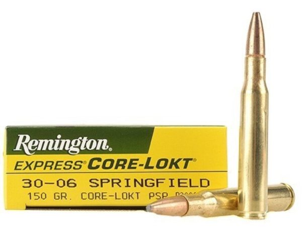 Remington Core-Lokt Ammunition 30-06 Springfield 150 Grain Core-Lokt Pointed Soft Point 500 rounds