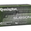 Remington Subsonic Ammunition 9mm Luger 147 Grain Flat Nose Enclosed Base