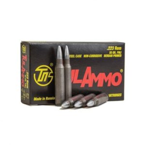 TulAmmo 223 Remington Ammo 55 Grain FMJ Steel Case 1000 Rounds