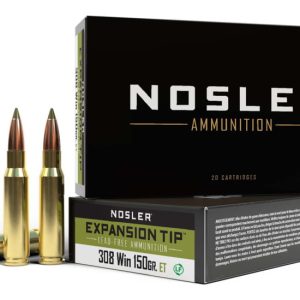 Nosler .308 Winchester 150 Grain E-Tip Lead-Free Brass Cased 500 round