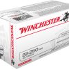 Winchester USA RIFLE .22-250 Remington 45 grain Jacketed Hollow Point Brass Cased 500 rounds