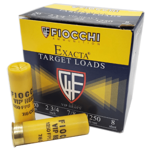 20 Gauge – Fiocchi 2-3/4″ Exacta VIP Heavy #8 Shot