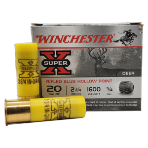 20 Gauge – Winchester 2 3/4″ 3/4 oz. HP Rifled Slug