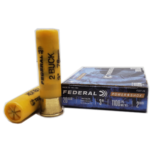 20 Gauge – Federal 3″ Power-Shok 18 Pellet #2 Buck – 5 Rounds