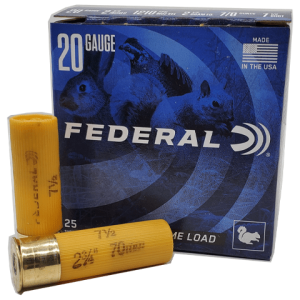 20 Gauge – Federal 2-3/4″ Game Load #7.5 Shot – 25 Rounds