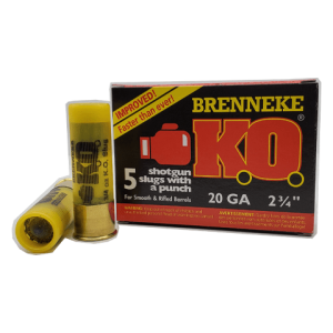 20 Gauge – 2-3/4″ Brenneke 3/4 oz K.O. Slug – 5 Rounds