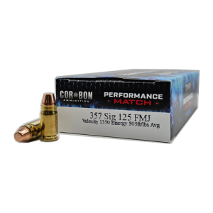 357 Sig – CorBon Performance Match 125 Grain Full Metal Jacket – 50 Rounds