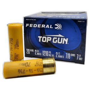 20 Gauge – Federal 2-3/4″ Top Gun #7.5 Shot – 25 Rounds