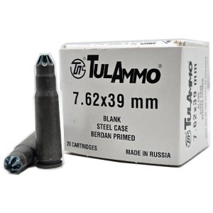 7.62×39 – TulAmmo Steel Cased Blank – 20 Rounds