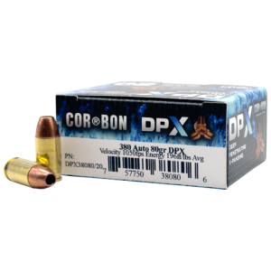 380 Auto – CorBon DPX 80 Grain – 20 Rounds