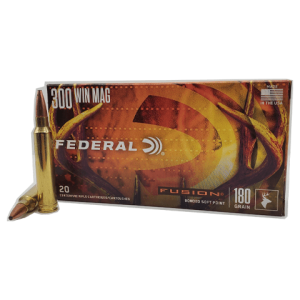 300 Win Mag – Federal Fusion 180 Grain Bonded Soft Point – 20 Rounds