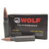 308 Win – Wolf Polyformance 145 Grain FMJ Steel Case