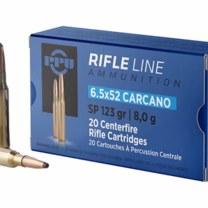 PPU 6.5x52mm Mannlicher-Carcano Ammo 123 Grain Jacketed Soft Point Box of 20